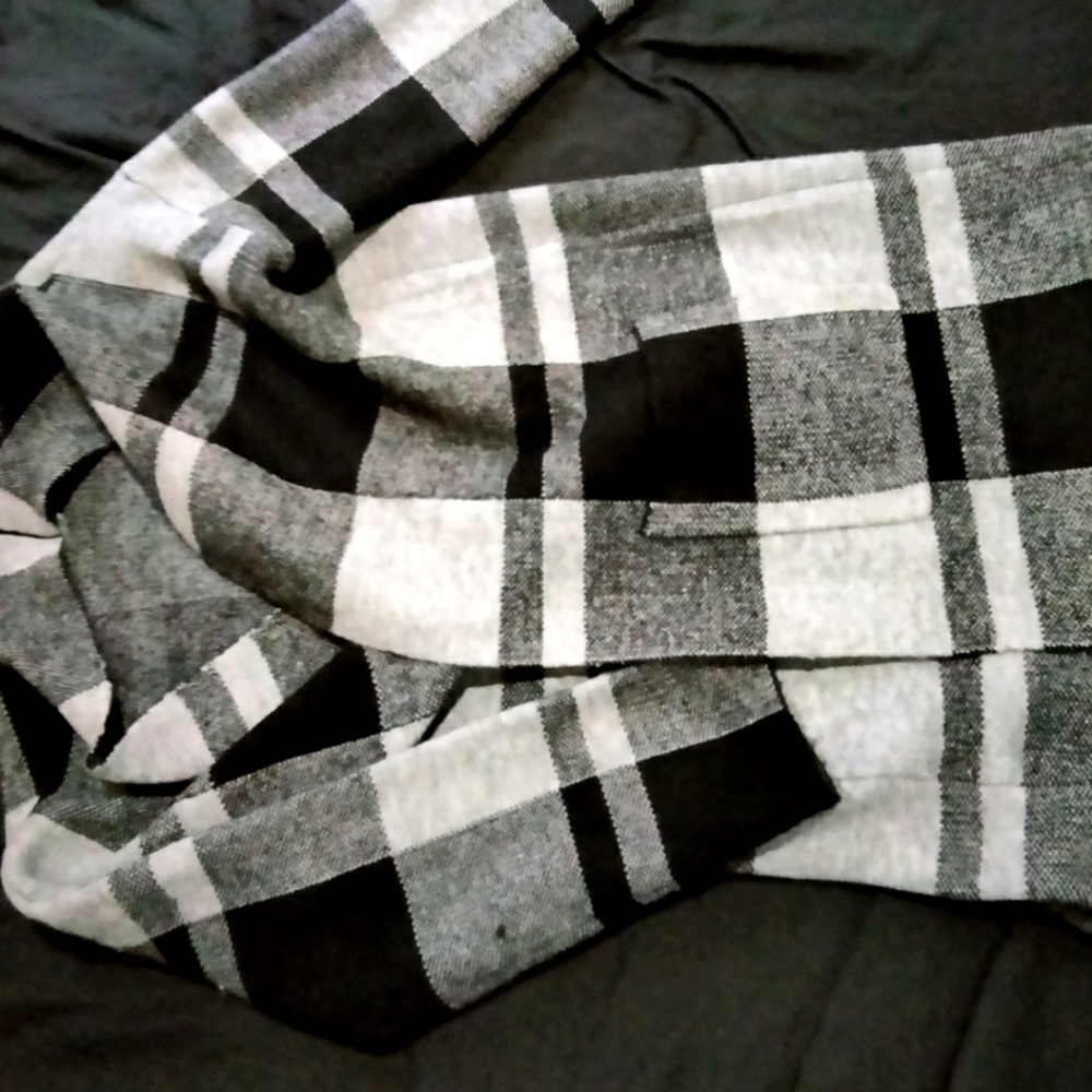 Black and silver knee length sweater